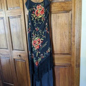 Sue Wong Embroidered Floral Dress